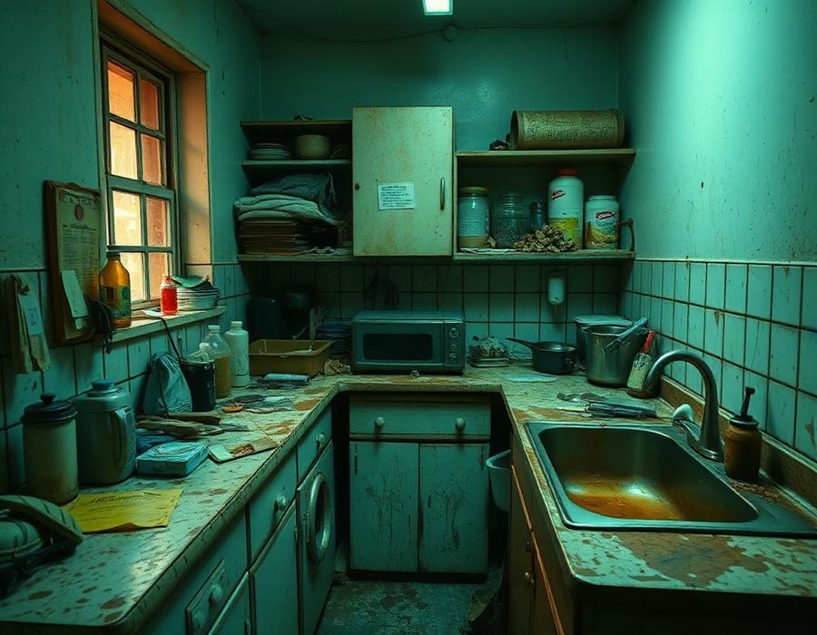 Kitchen deep clean before